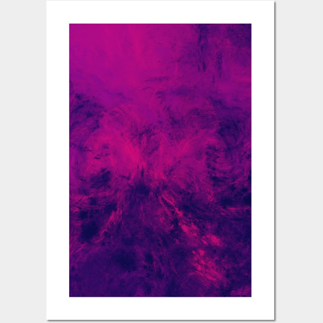 Dark Pink and Purple Abstract Splash Artwork Wall Art by love-fi